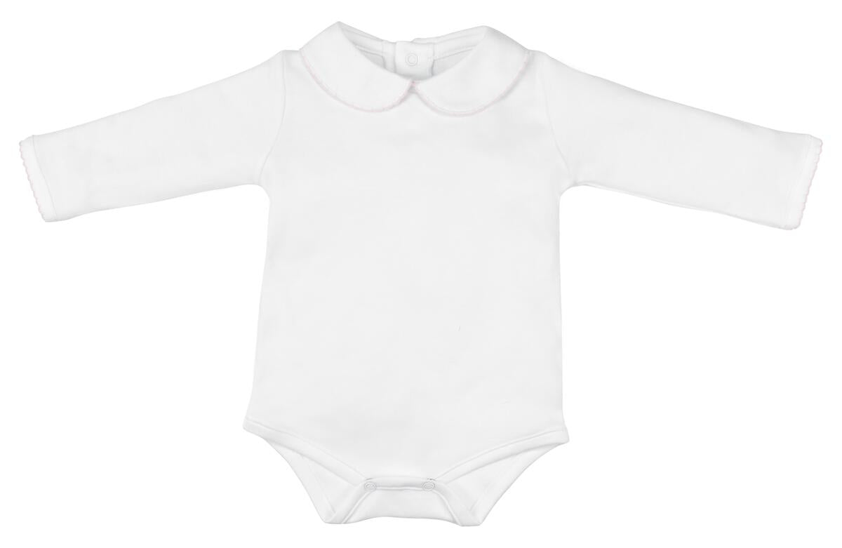 Lyda Baby Lovely Dots Onesie W/Colored Stitching on Collar 5007
