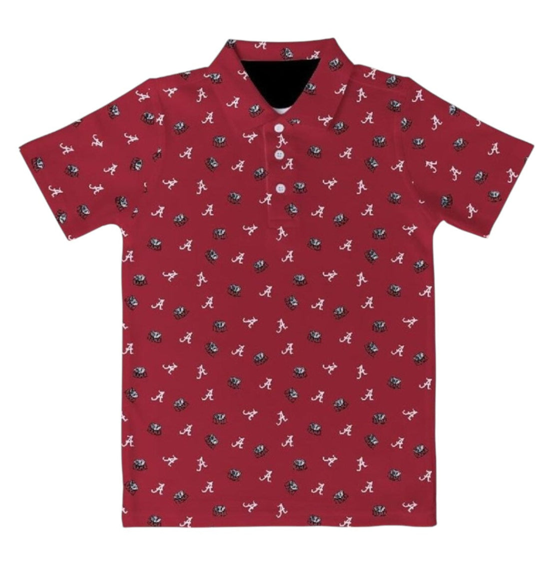 Vive la Fete Alabama Crimson Tide Repeat Logo Red Short Sleeve Polo Shirt NALA1_TPPL22 5205