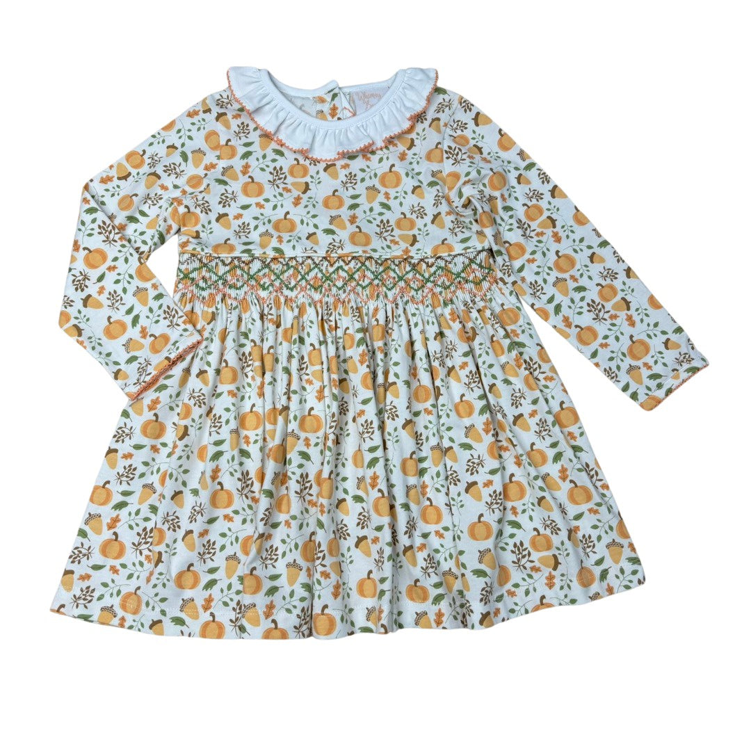 Whimsy Bay Fallfetti Ruffle Collar Smocked Dress WBF25-47 5207