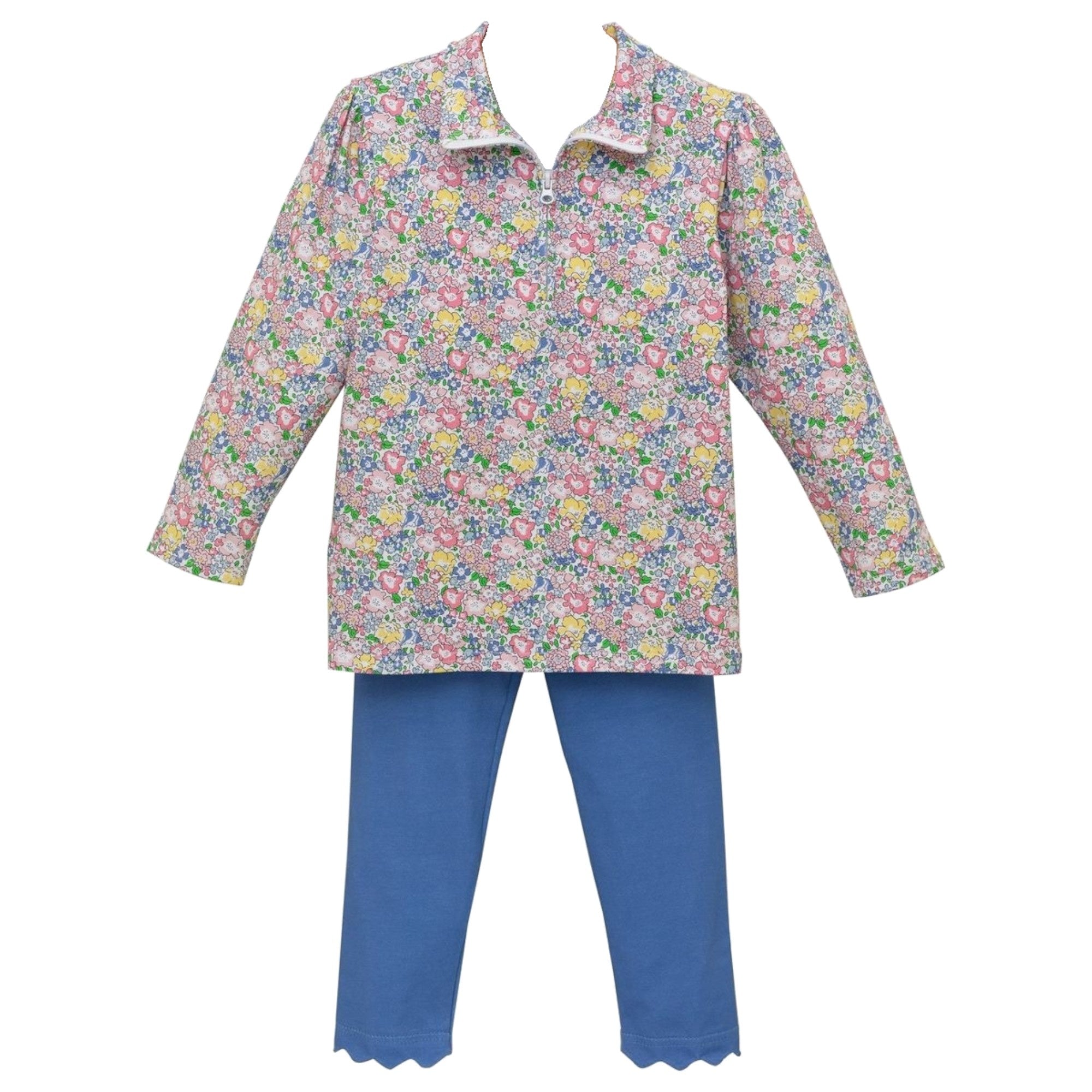 Trotter Street Kids Floral 1/4 Zip Pullover Set TSK-02173 5207