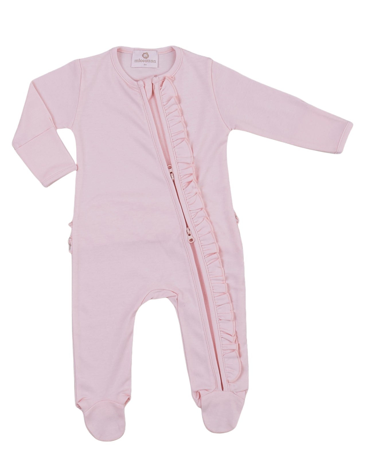 Miocotton Pink Sabrina Zipper Footie 5203