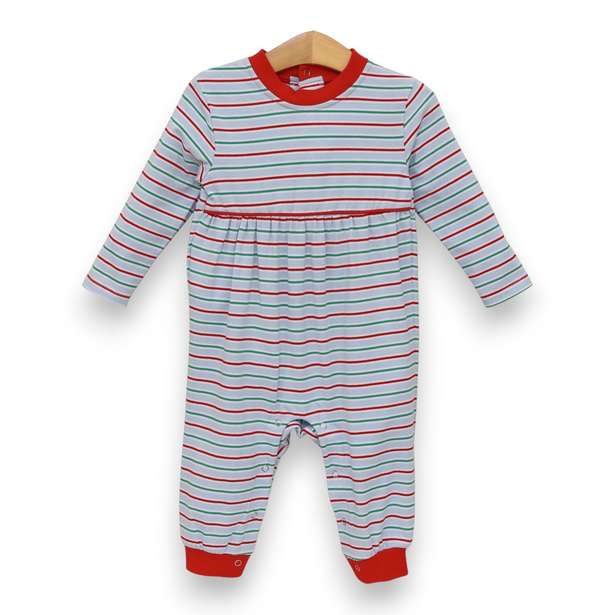 Trotter Street Kids Bennett Romper Merry & Bright Stripe TSK-02940 5308