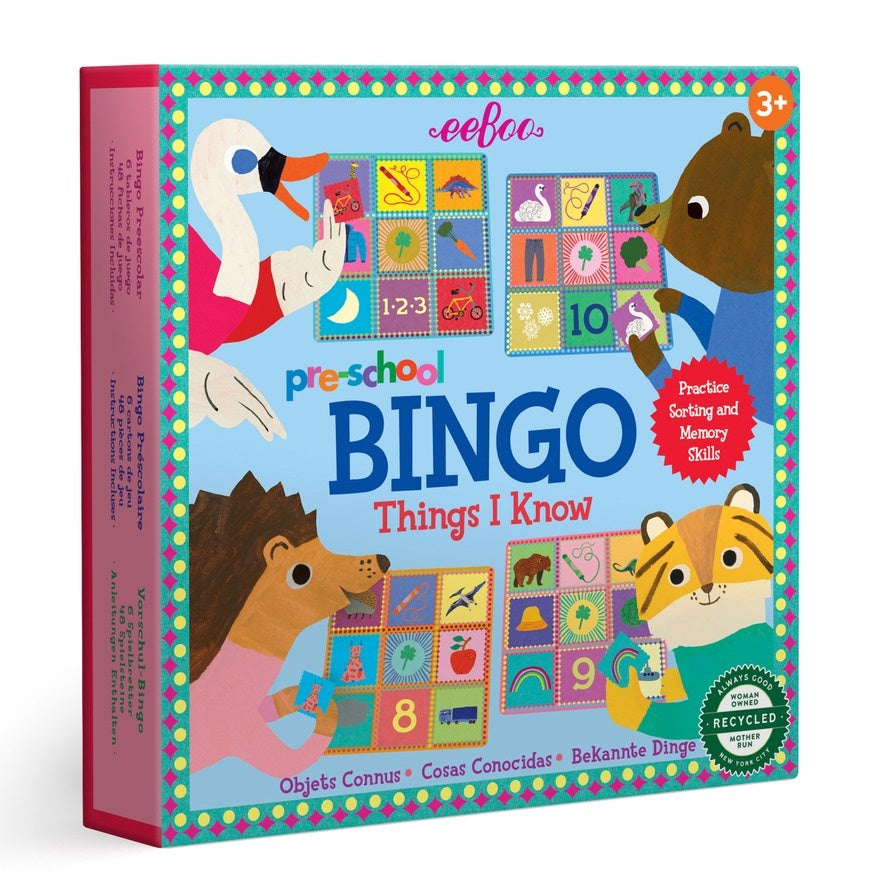 Eeboo Pre-School Things I Know Bingo