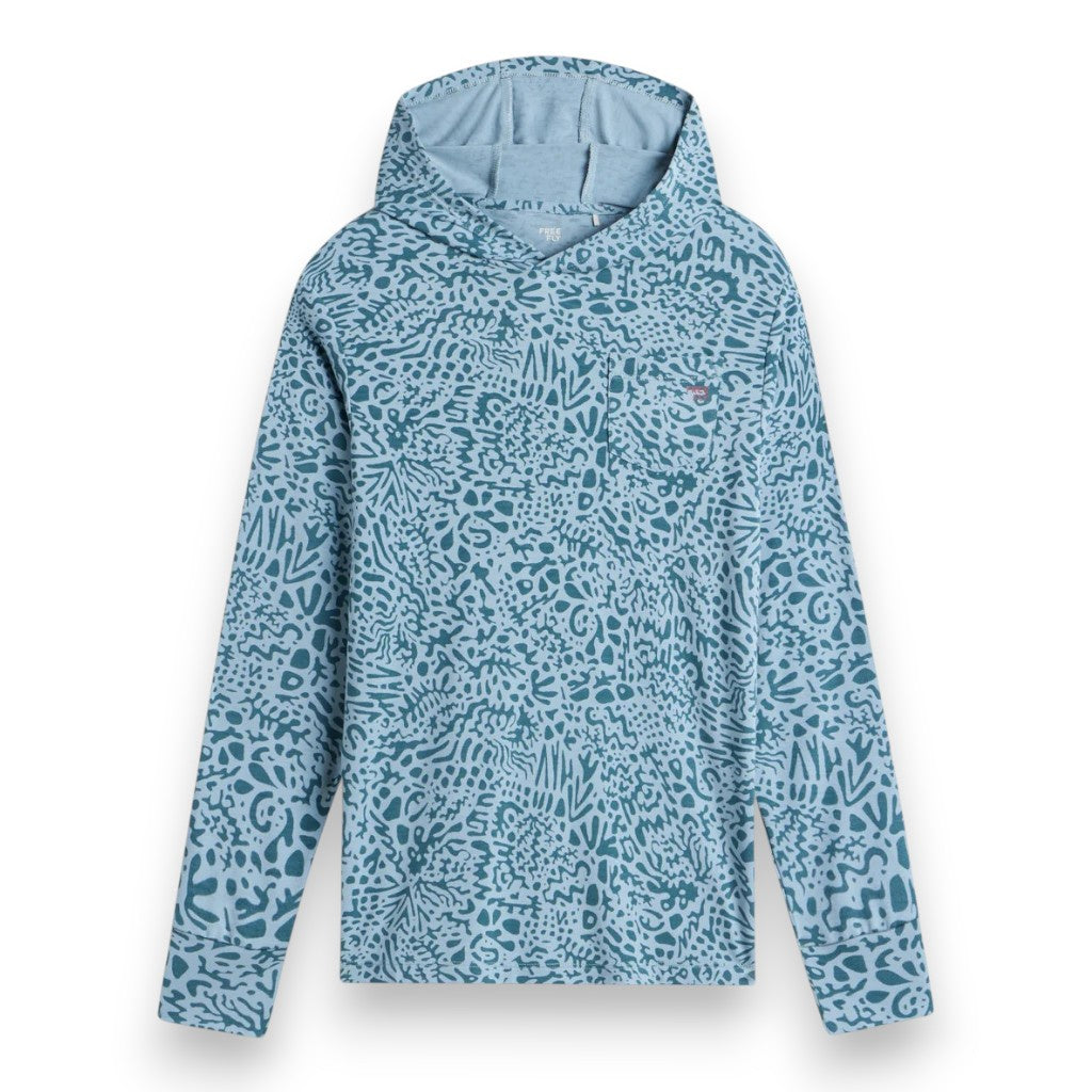 Free Fly Drifter Print Sea Pine Youth Bamboo Shade Hoodie 5307