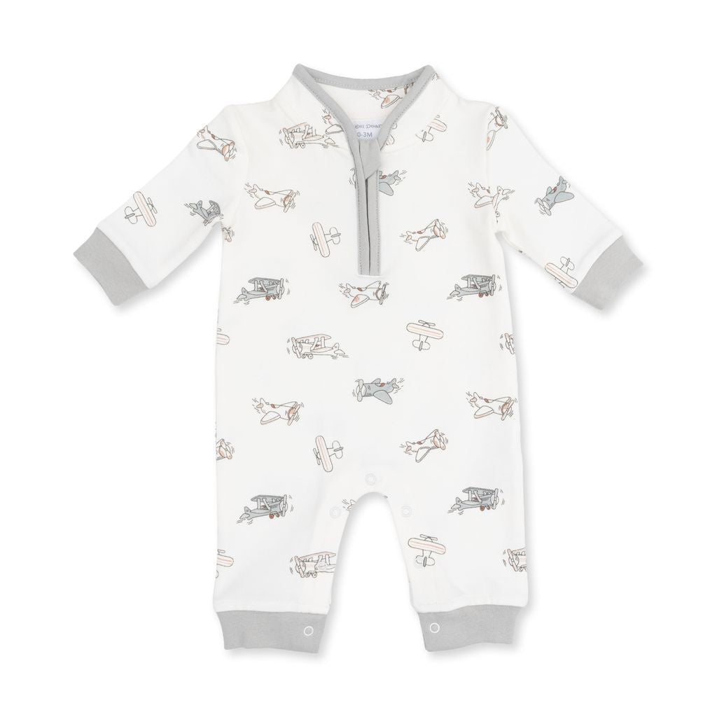 Angel Dear Vintage Airplane Pilots Zip Neck Romper 1417-F26-VAP