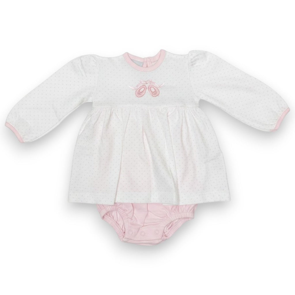 Squiggles Ballet Slippers L/S Onesie Dress 6/217/PD 5307