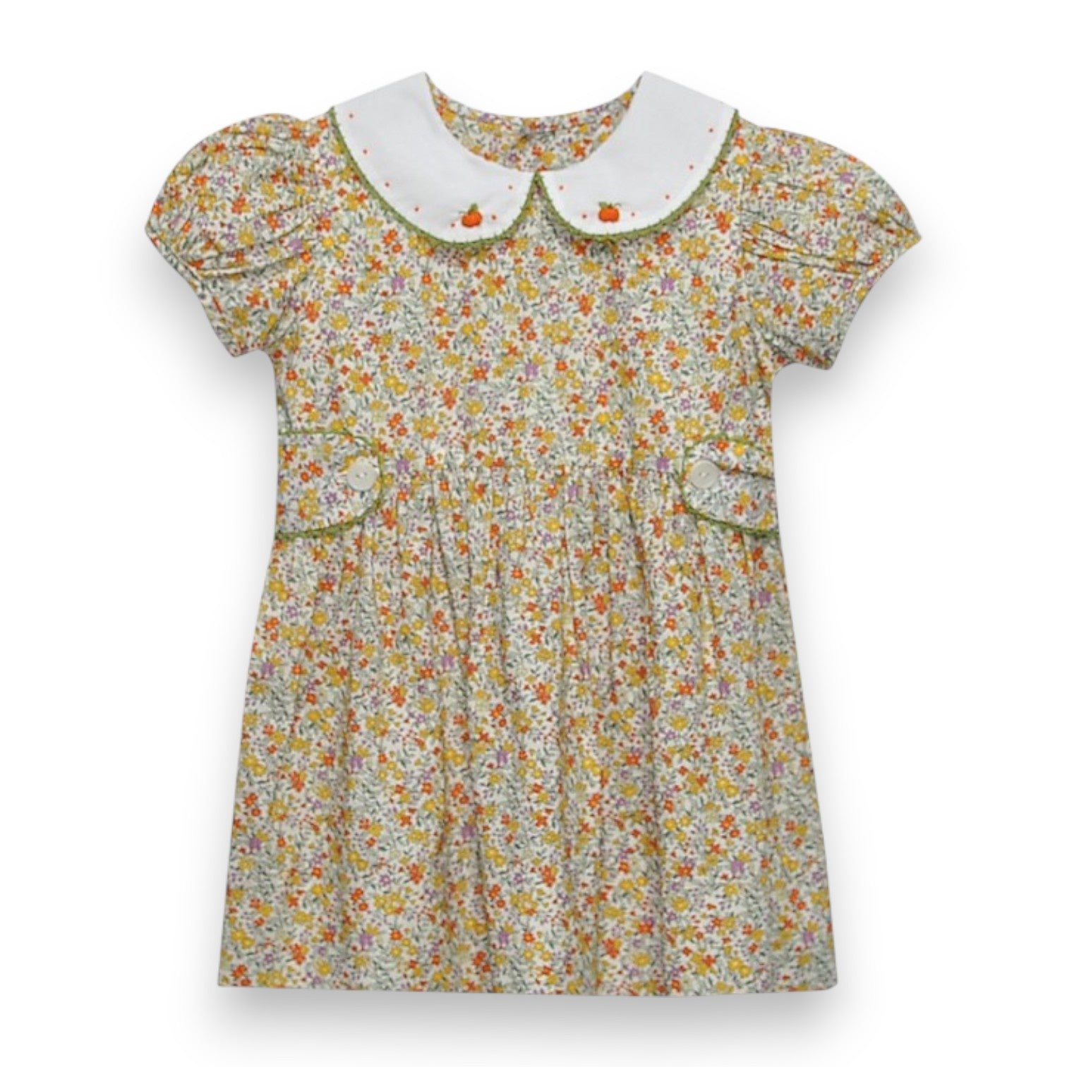 Remember Nguyen Yellow Flower Kate Dress Pumpkins 2012D