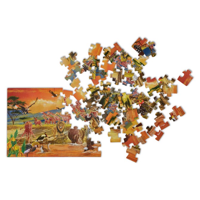 Melissa & Doug Safari Floor Puzzle - 100 Pieces
