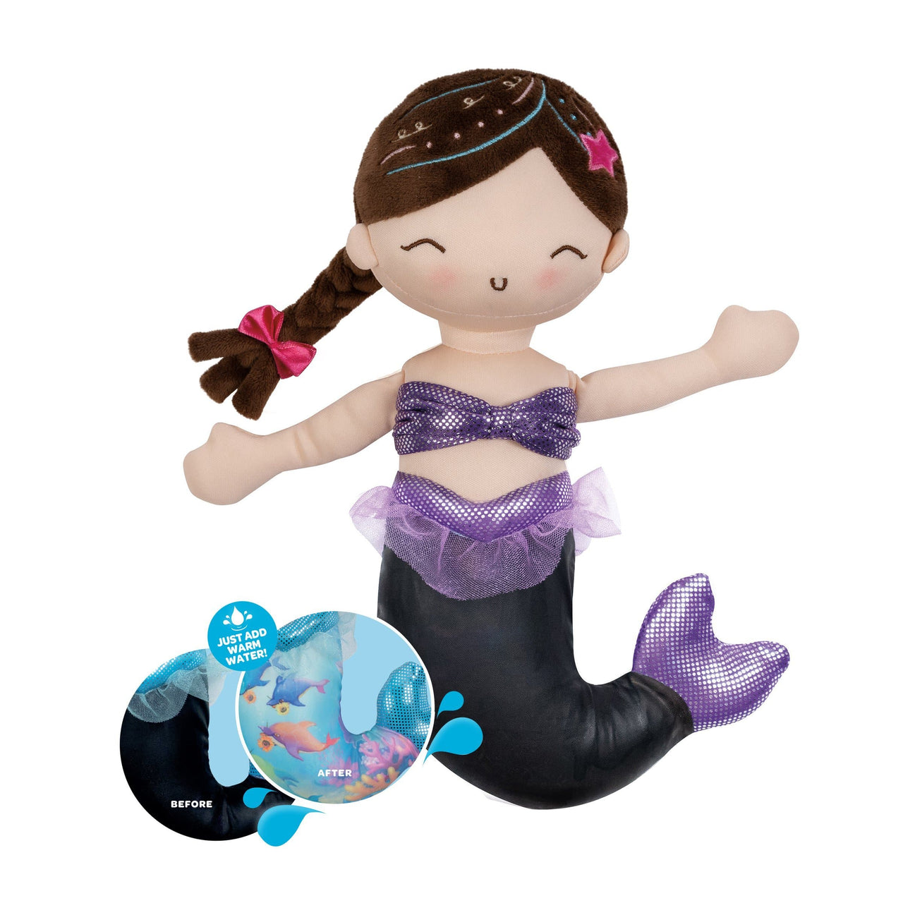 Adora Mermaid Magic Doll Plush w/ Color-Changing Tail