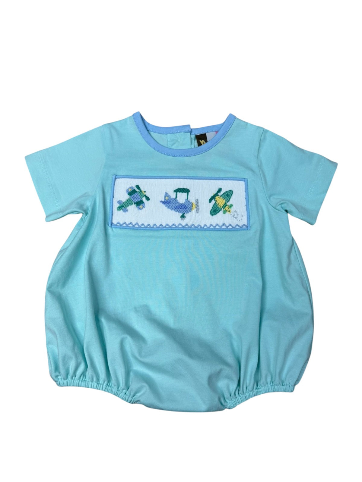 Banana Split Airplane Smocked Boys Bubble 239 5301