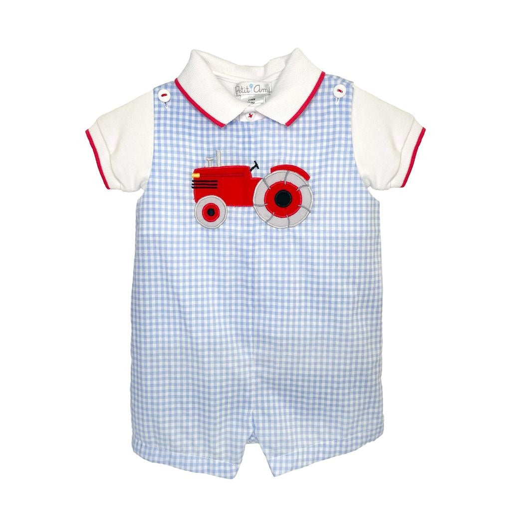 Petit Ami Romper W/Tractor app 2727/3727 5302