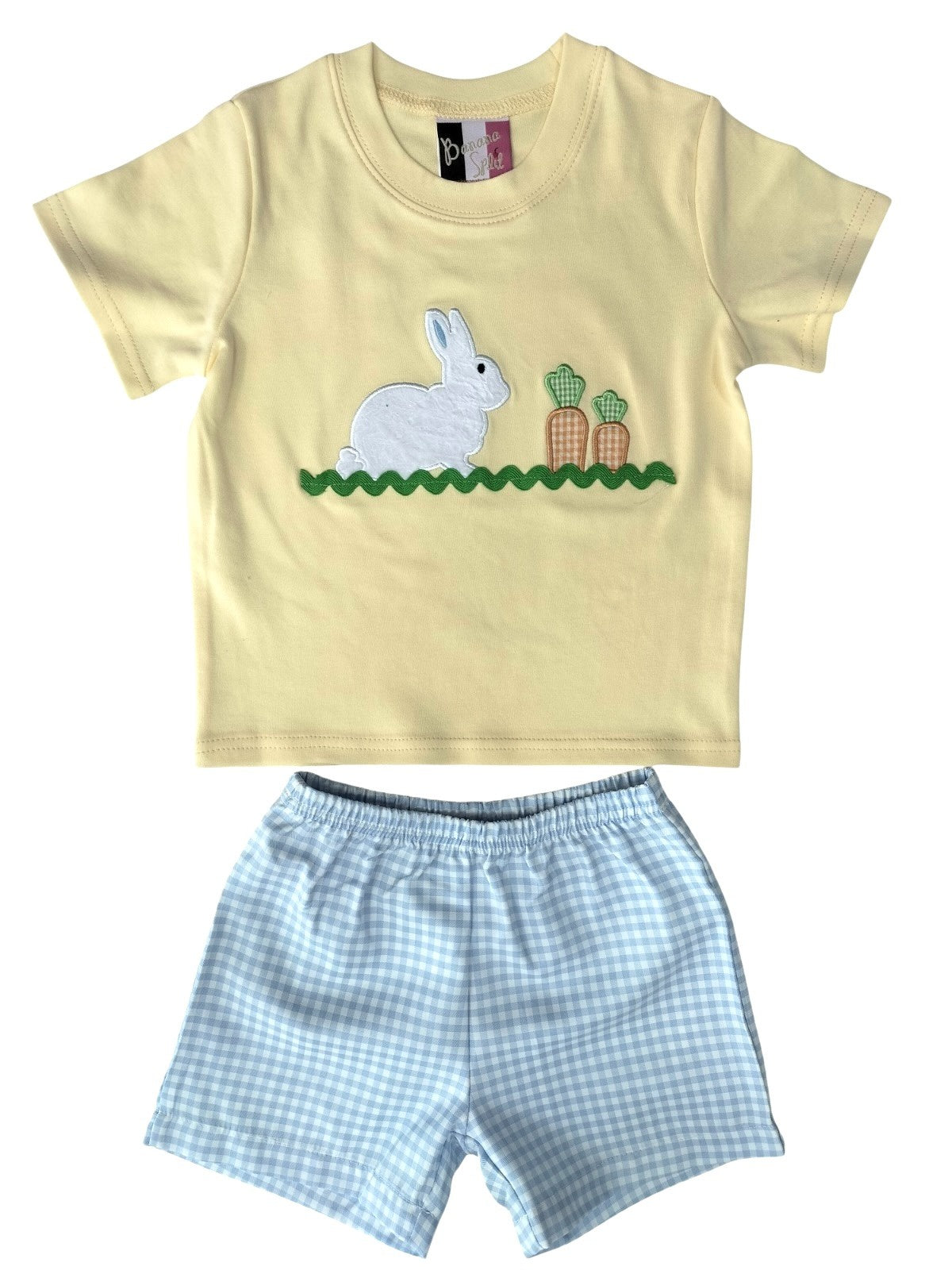 Banana Split Bunny Hop Applique Boy Short Set 281 5301