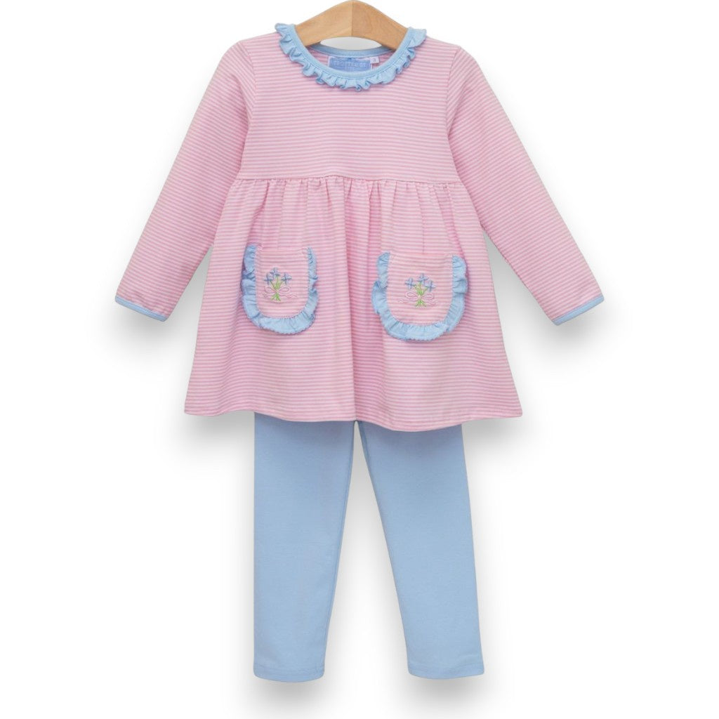 Trotter Street Kids Flower Bouquet Pant Set TSK-02820