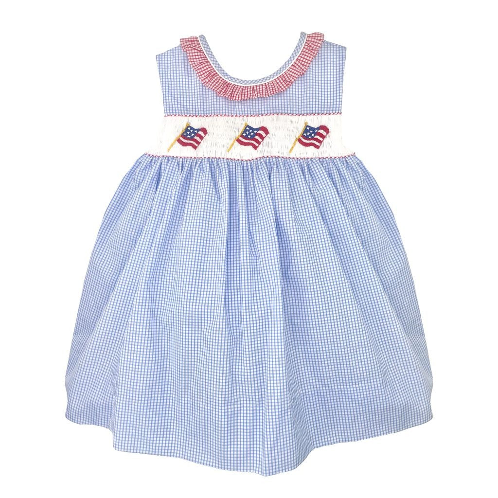 Petit Ami Sundress/Bloomer W/Hand Pix Smocking Flags 3269 5212
