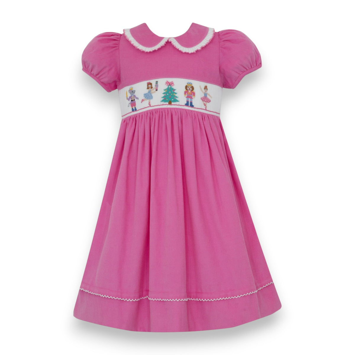 Anavini Nutcracker's Girl's Pink Corduroy Dress S/S 326D-AH26 5310