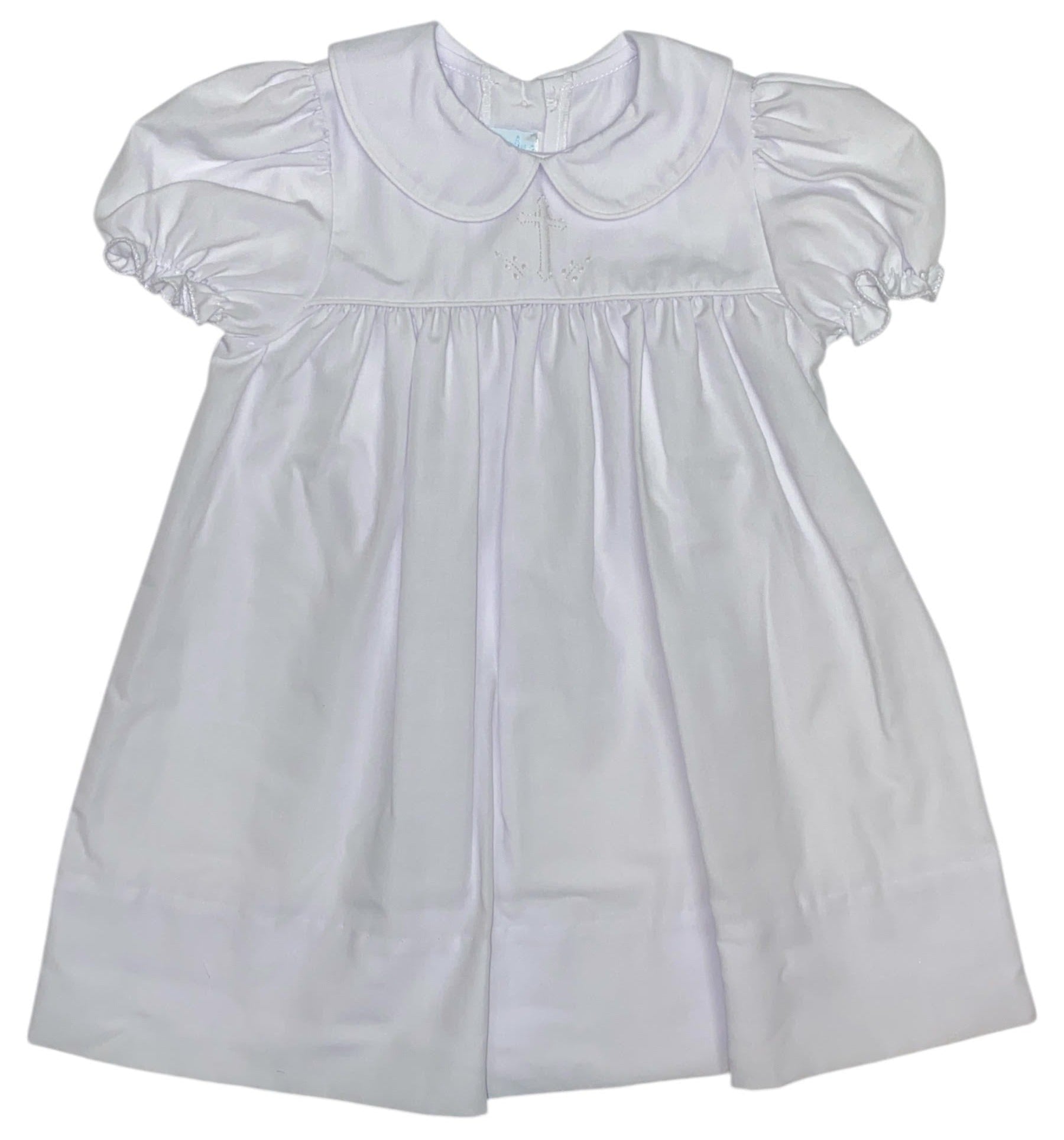 Auraluz Cross Shadow Embroidery Dress 223 5204