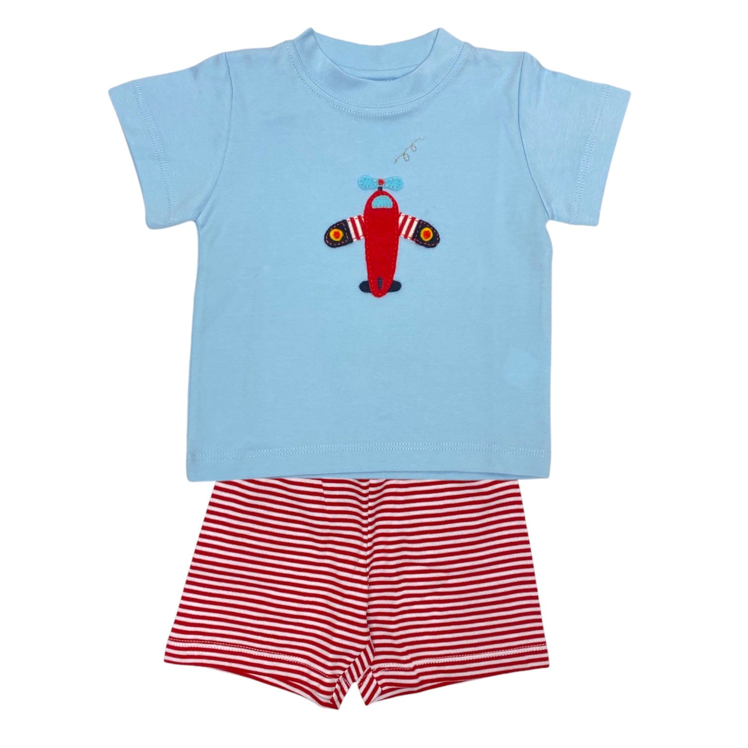 Squiggles Airplane SS Tee Shirt & Short Set 94/252 5301