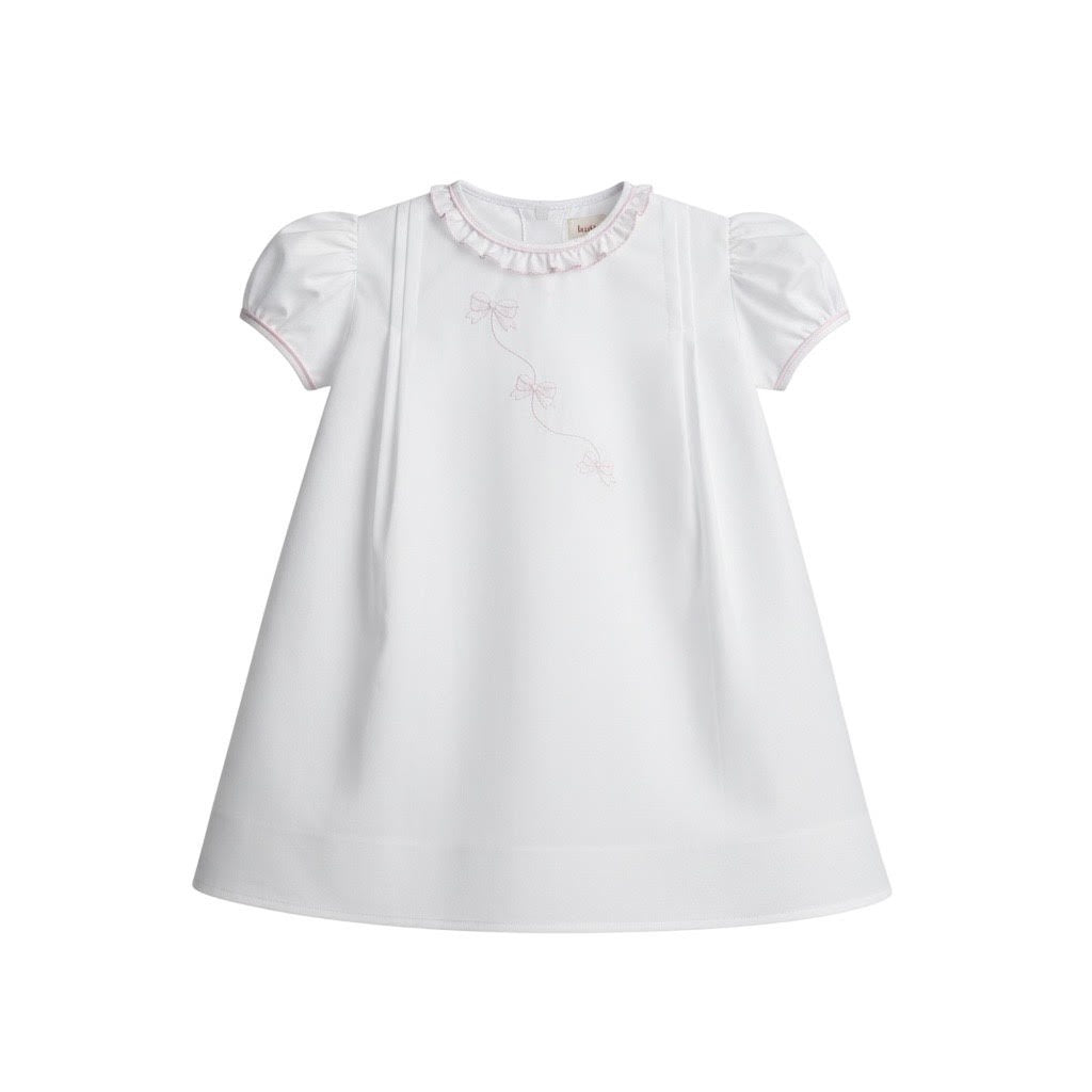 Auraluz White/Pink Daygown Pink Bow Shadow Emb 3007GWPB 5301