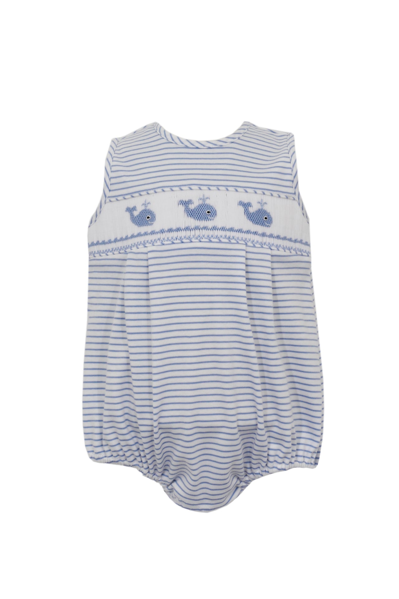 Petit Bebe Lt Blue Stripe Knit Boy's Sunbubble Whale 435H-MS24 5103