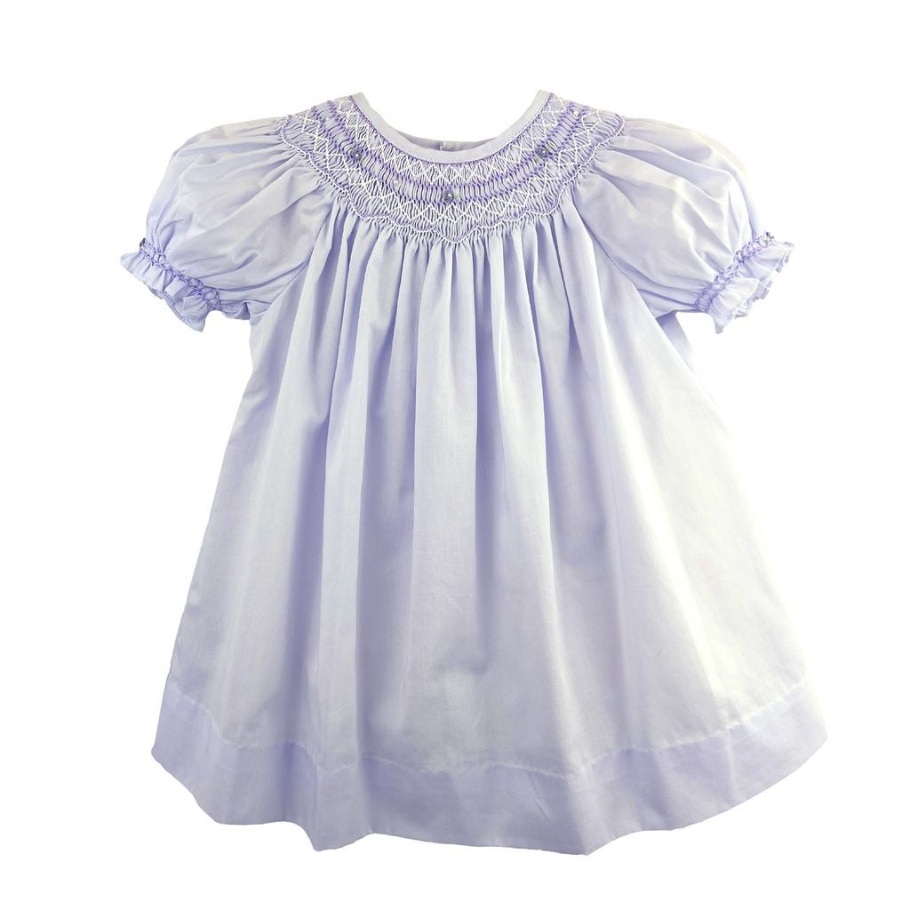 Petit Ami Lavender Daygown Bishop W/Smocking & Pearls 5739 5212
