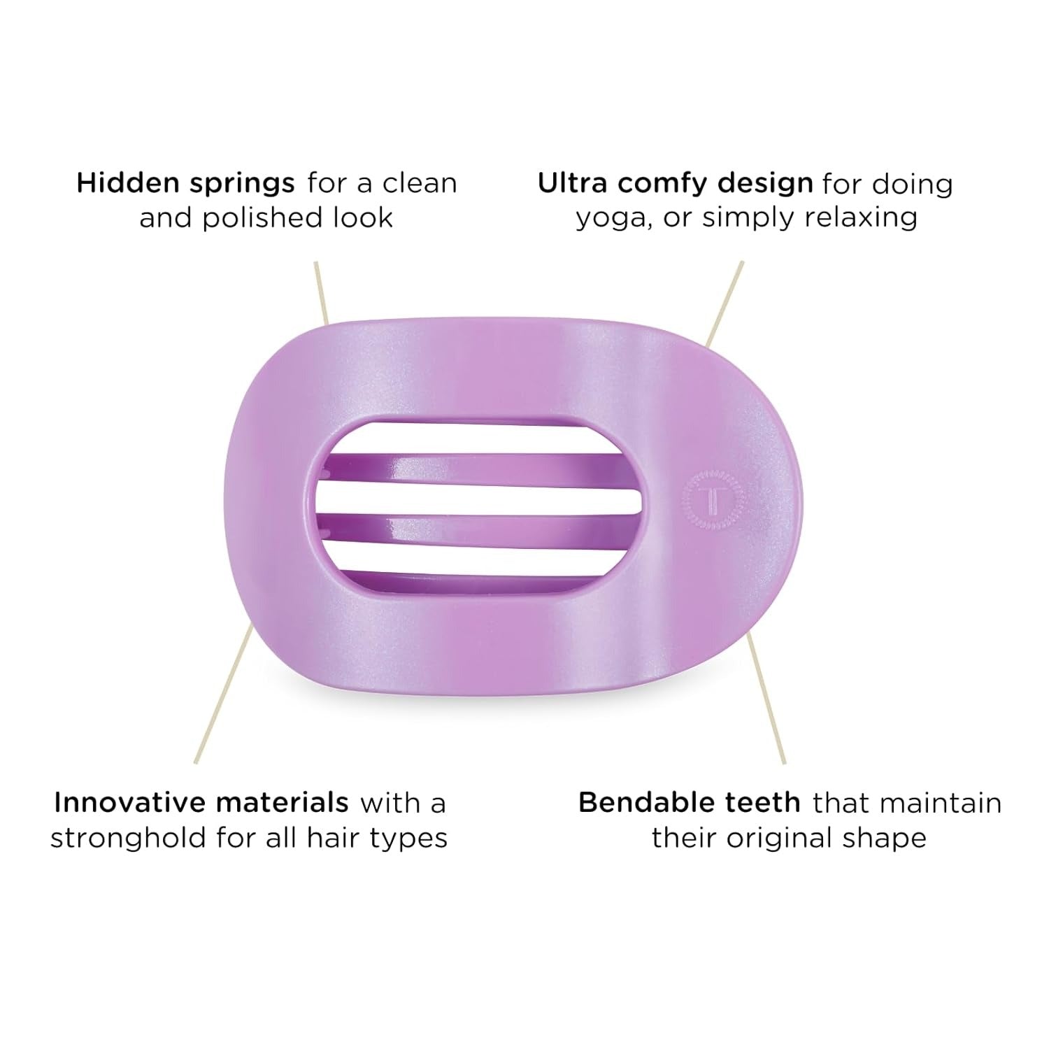 Teleties Flat Round Hair Clips