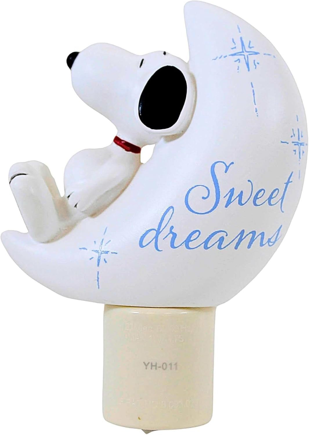 Roman Snoopy Moon Night Light Sweet Dreams; Plug in