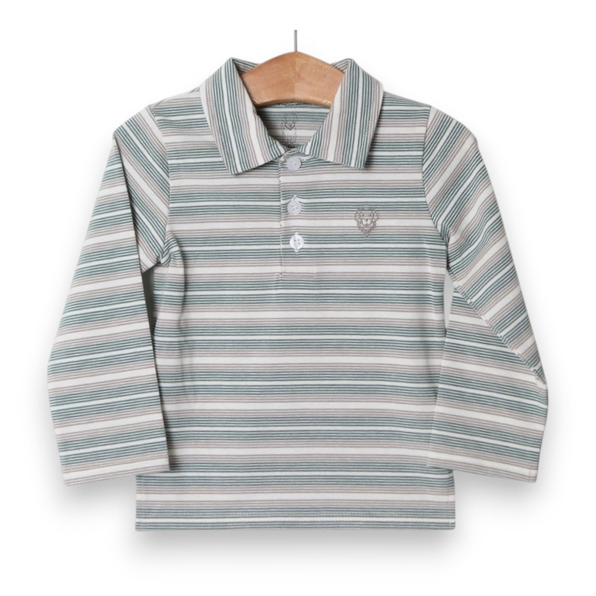 Millie Jay Emmett LS Shirt Grey & Green 649-fw26