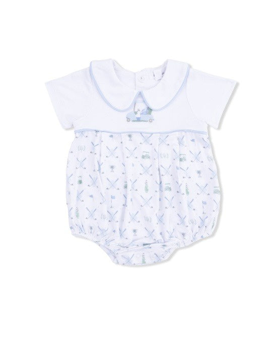 Angel Dear Golf Trellis Blue Classic Box Pleat Bubble 687-S26-GTR 5302