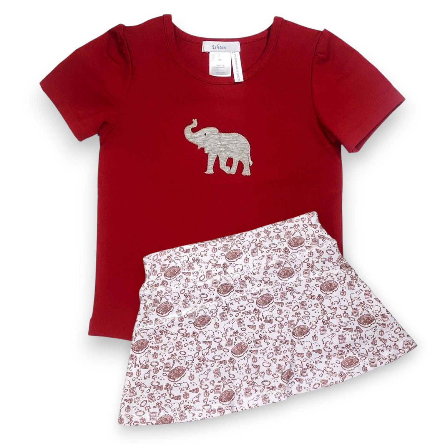 Ishtex Elephant Active Girl's Top & Elephant Skort 6F044/6F045 5308