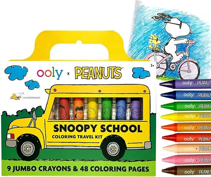 OOLY x Peanuts Snoopy School Coloring Travel Kit