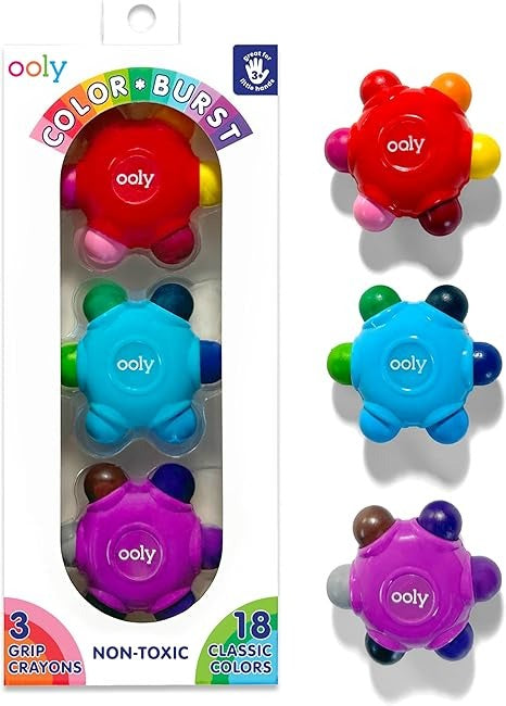 Ooly Color Burst: Grip Crayons- Set of 3