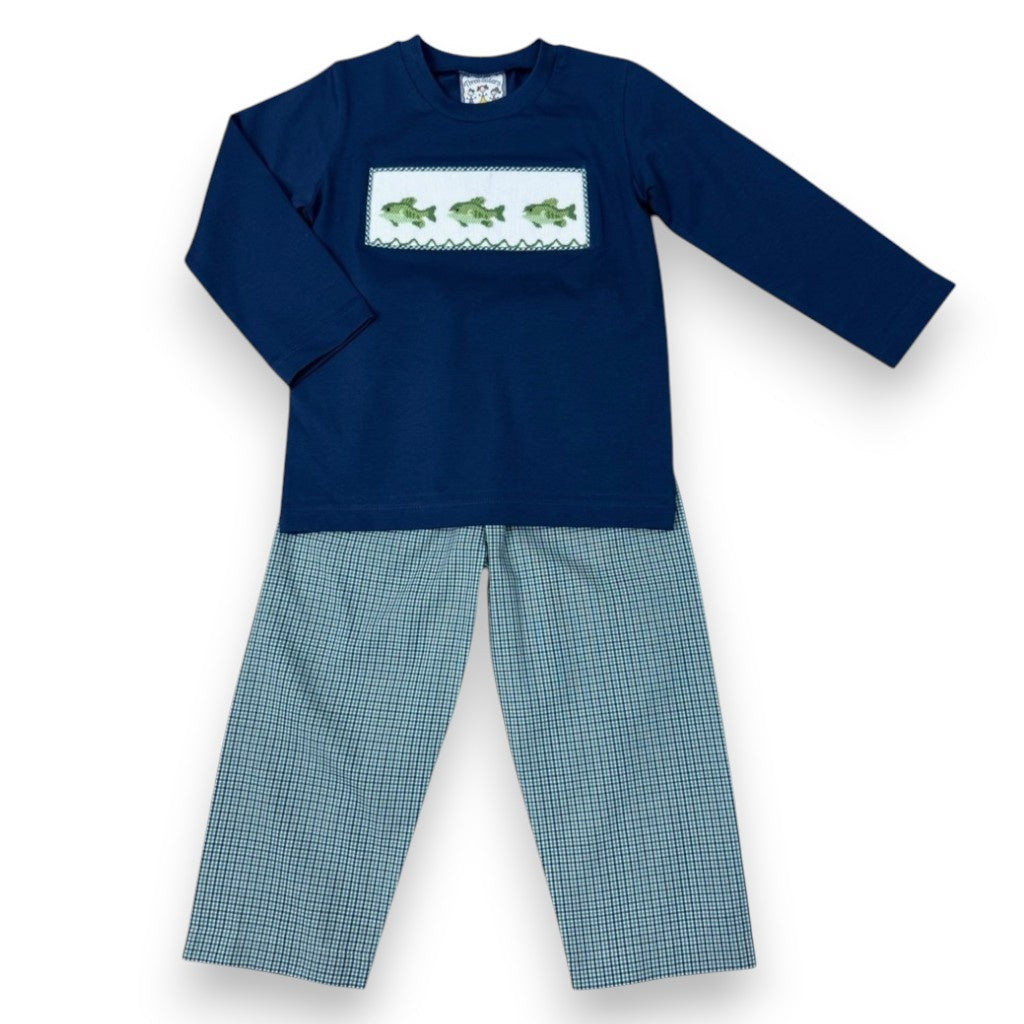 Three Sisters Reelin' Them In Smocked Pant Set 738 5307