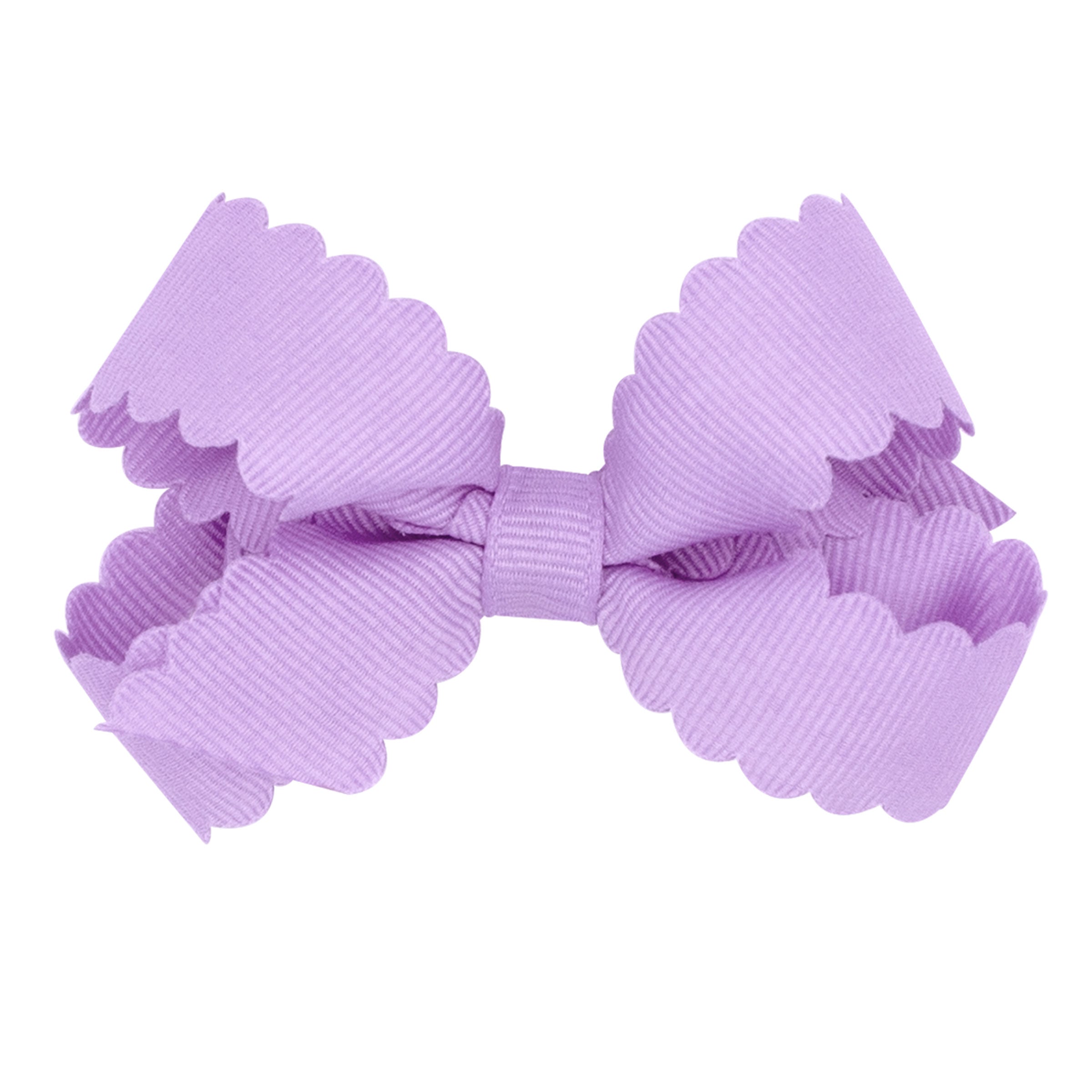Wee Ones Mini Grosgrain Hair Bow w/ Scalloped Edge