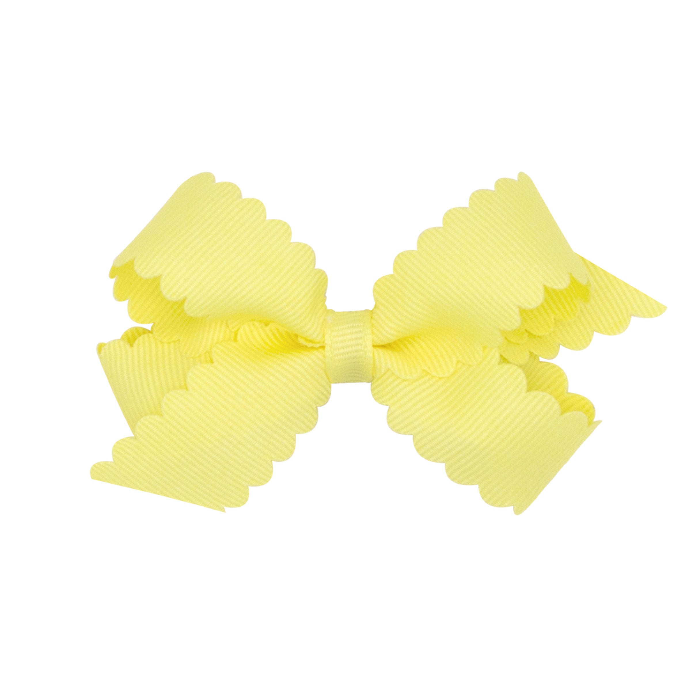 Wee Ones Mini Grosgrain Hair Bow w/ Scalloped Edge