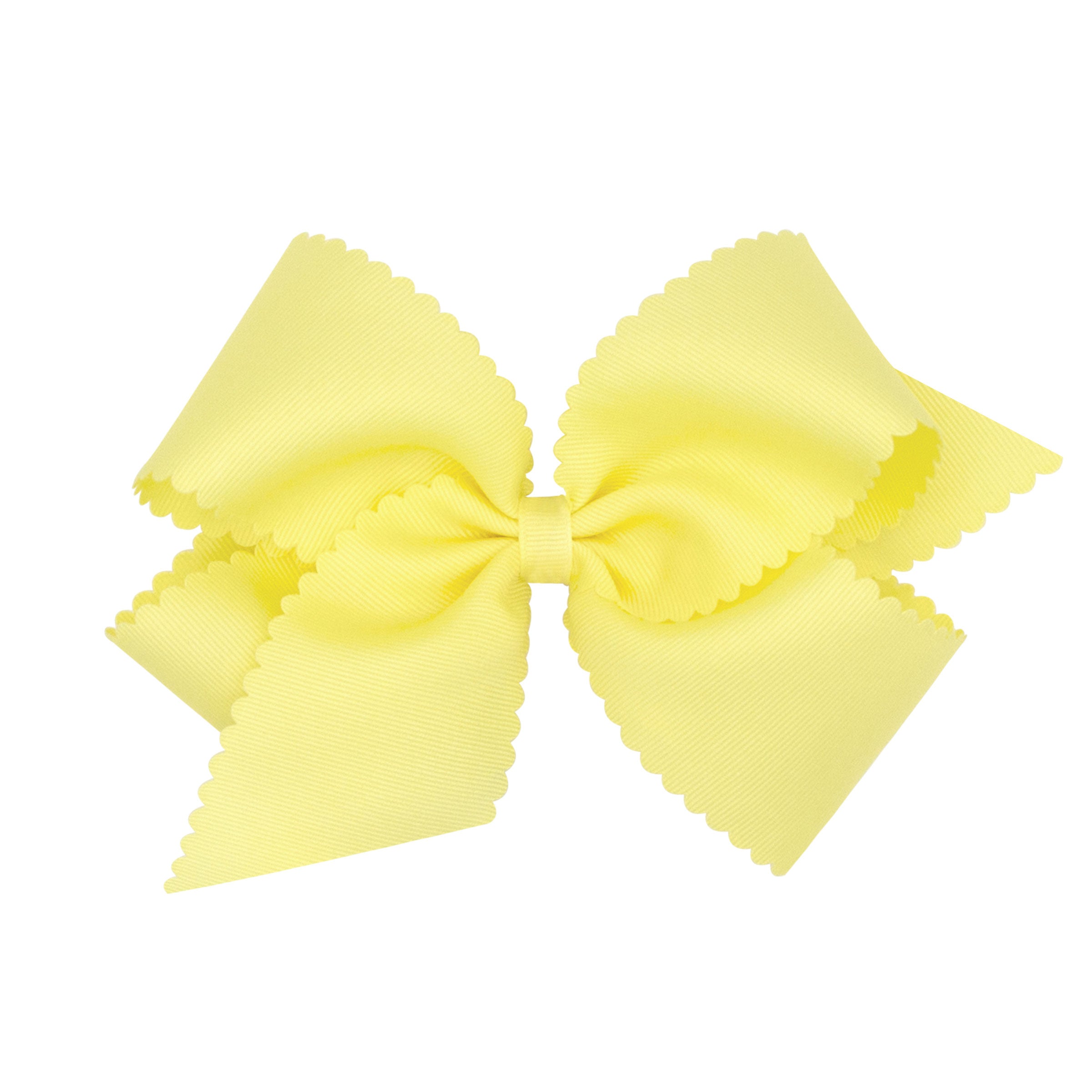 Wee Ones King Grosgrain Hair Bow w/ Scalloped Edge
