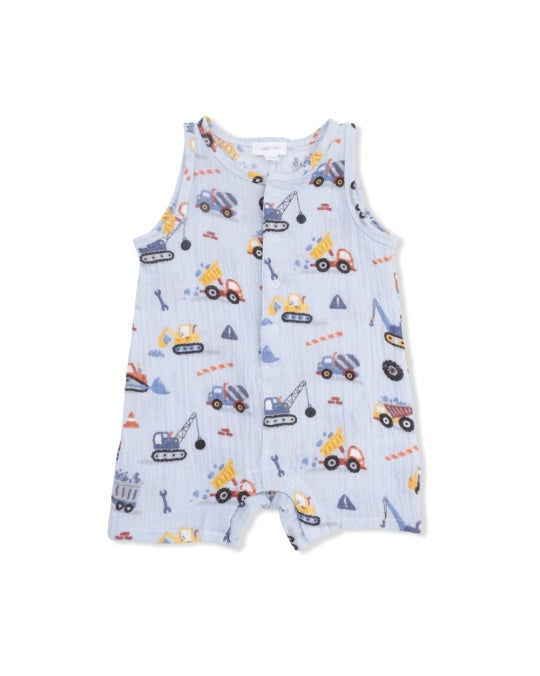 Angel Dear Crayon Construction Sleeveless Shortie Romper 5303