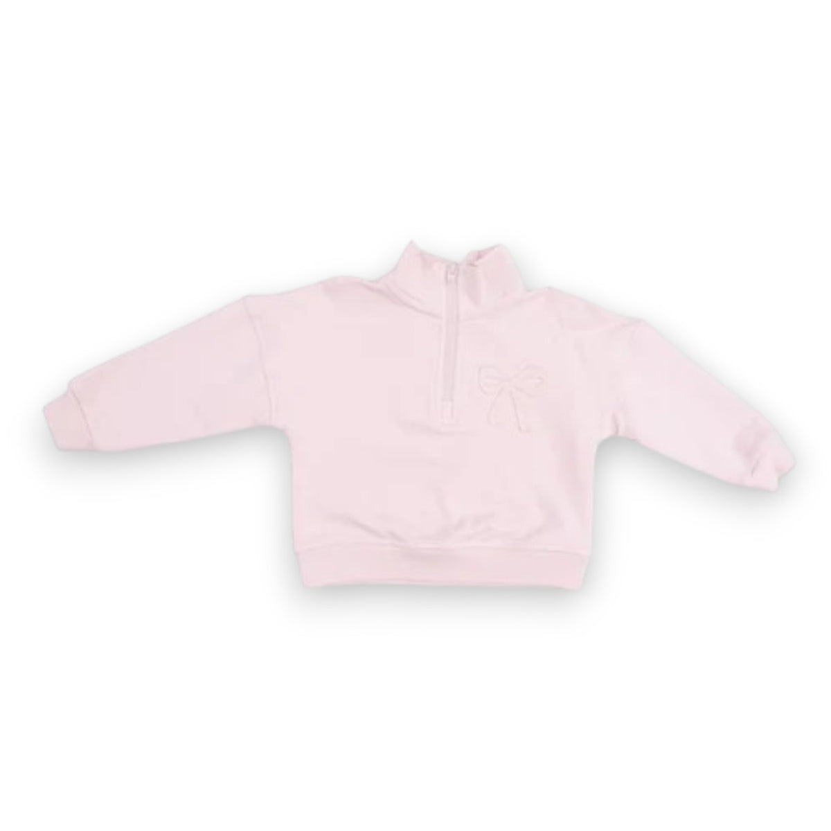 Angel Dear Veiled Pink Bows Half Zip Sweatshirt Pink 1428-F26-VPB