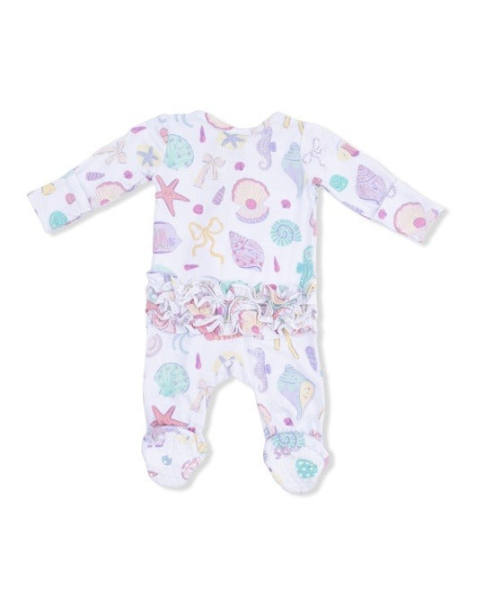 Angel Dear Beach Days 2 Way Ruffle Back Zipper Footie 653-S26-BCD