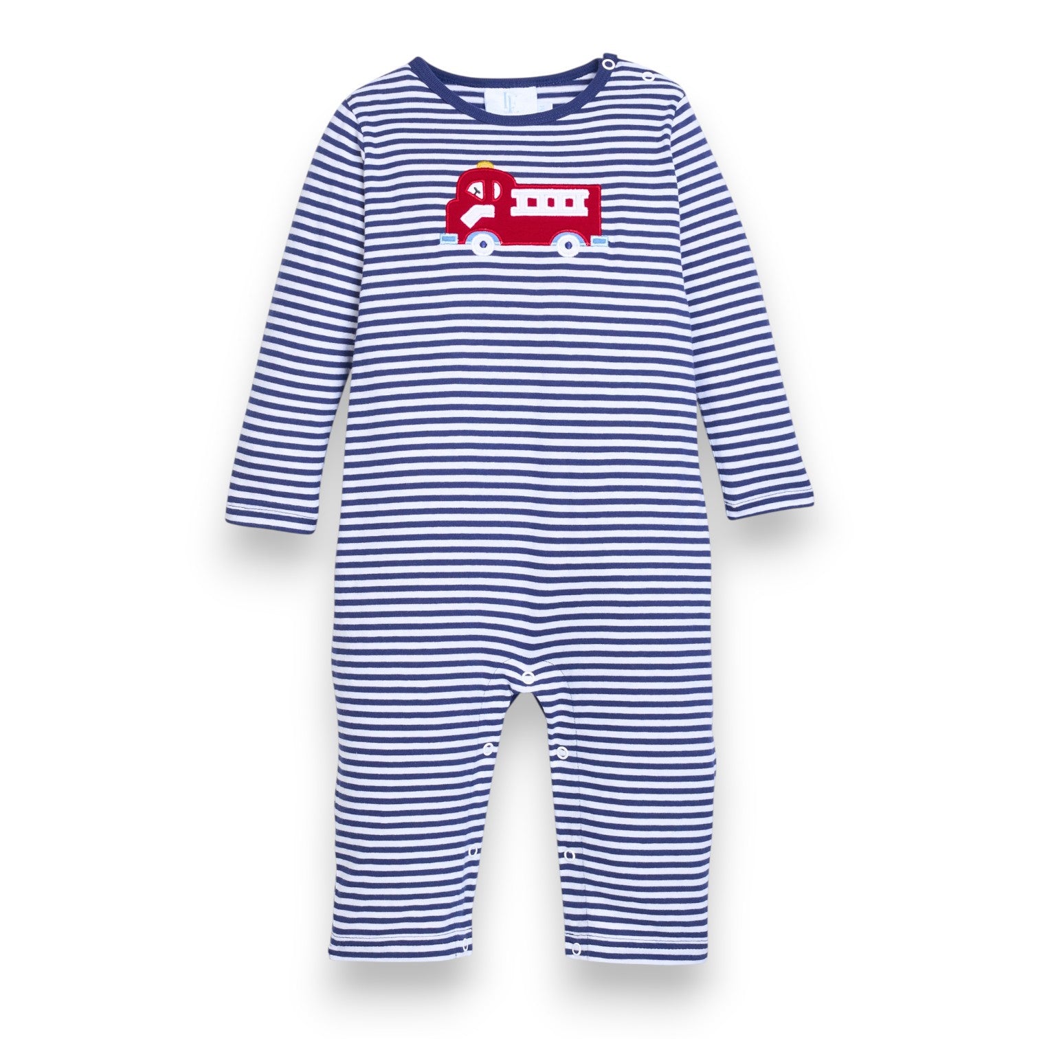 Little English Applique Romper Fire Truck 5308