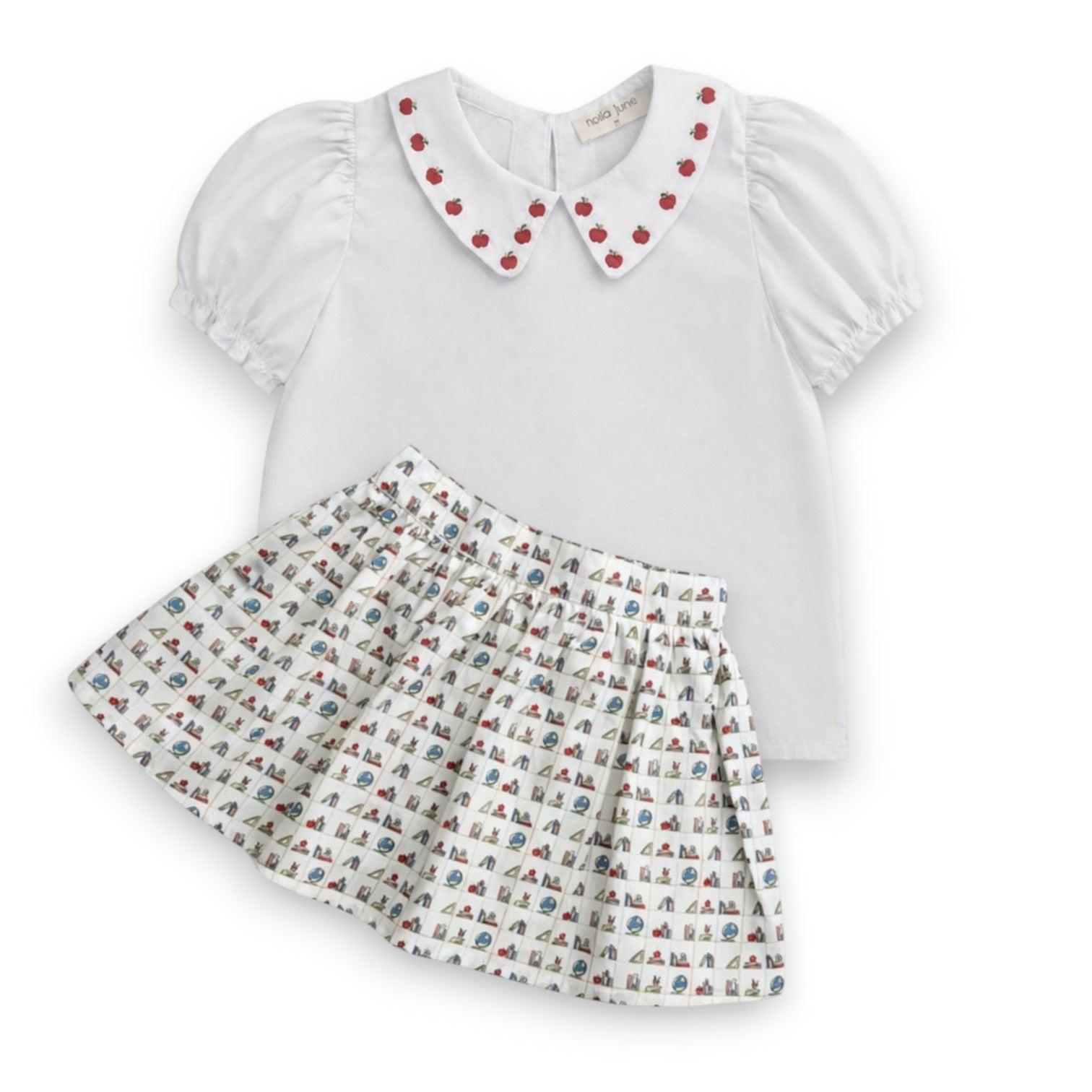Nella June Apple Blouse & Back to School Circle Skirt NJ101/NJ102 5306