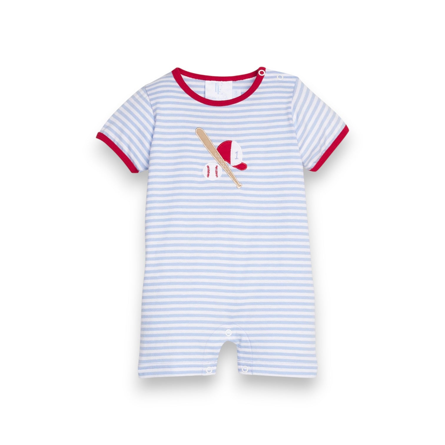 Little English Applique Romper Baseball