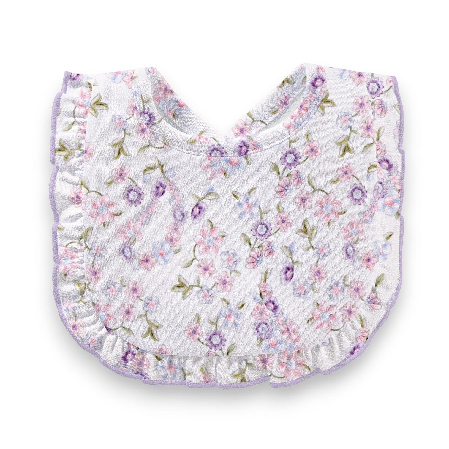 Baby Club Paisley Romance Printed Pima Bib W/Ruffle BIB007383