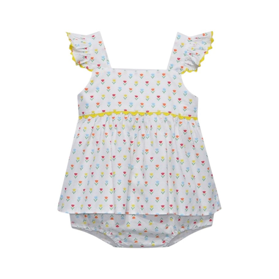 Baby Sen Yellow Flower Clementine Bloomer Set Tiny Tulips BS1011BS 5301