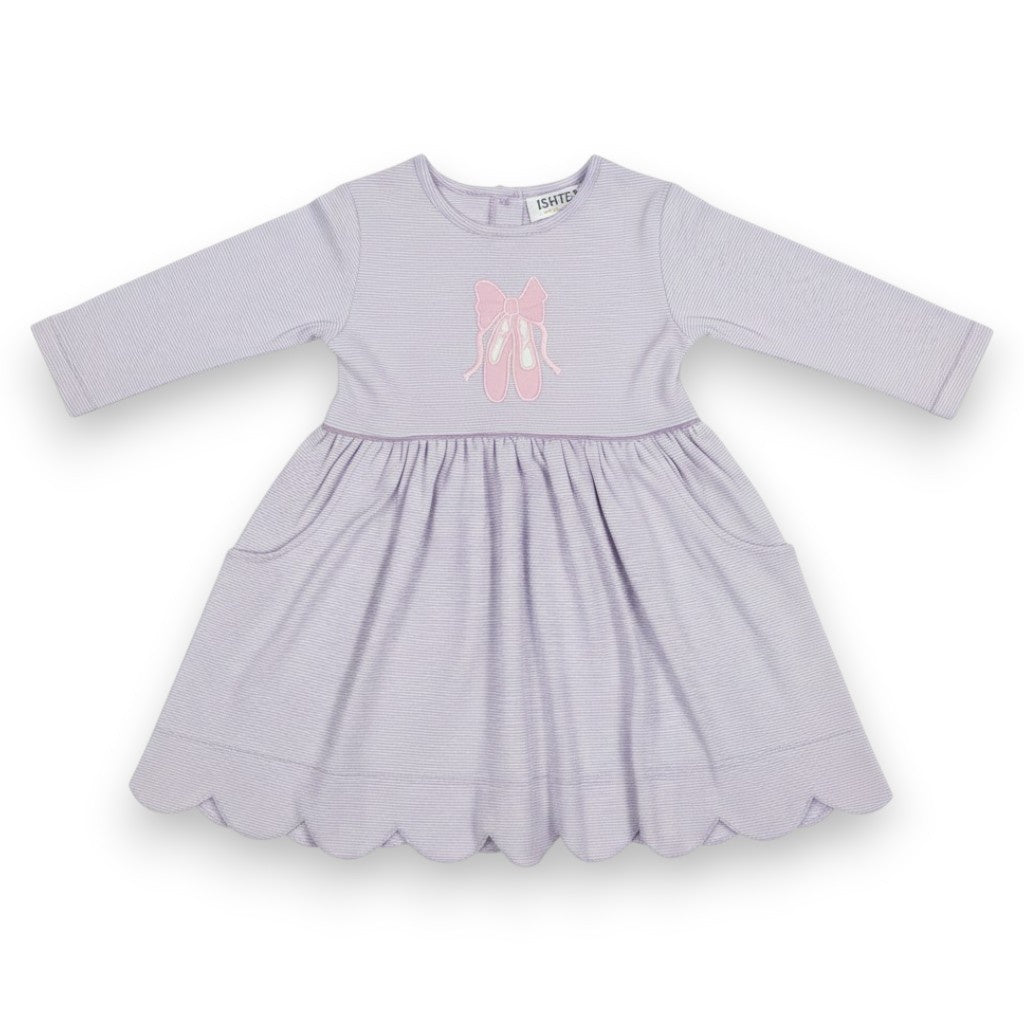 Ishtex Ballet Shoes Applique Dress 6F151 5308