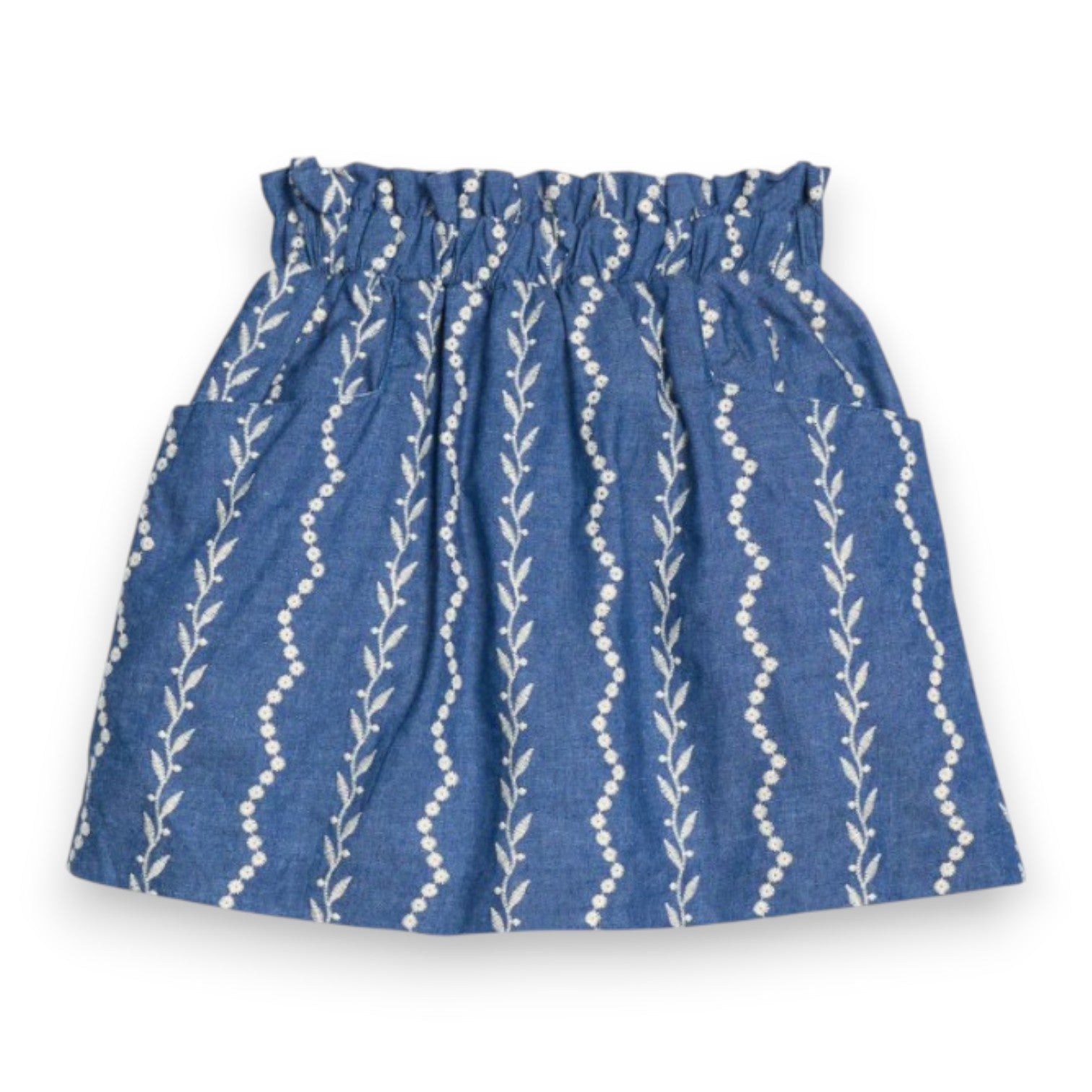 Bisby Portofino Skirt W/Pockets Chamonix Chambray Embroidery BA6049 5306