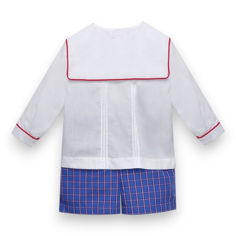 Remember Nguyen Blue Plaid Presley Short Set 2015SS
