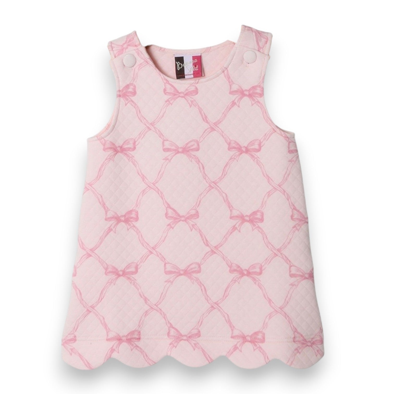 Banana Split Dainty Bows Quilted A-Line Dress 389