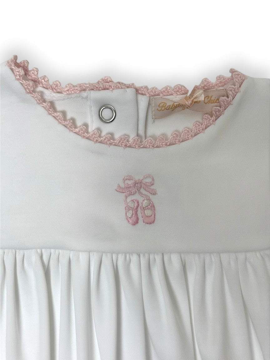 Baby Club Sugarplum Steps Gown W/Crochet Trim NIG1901361