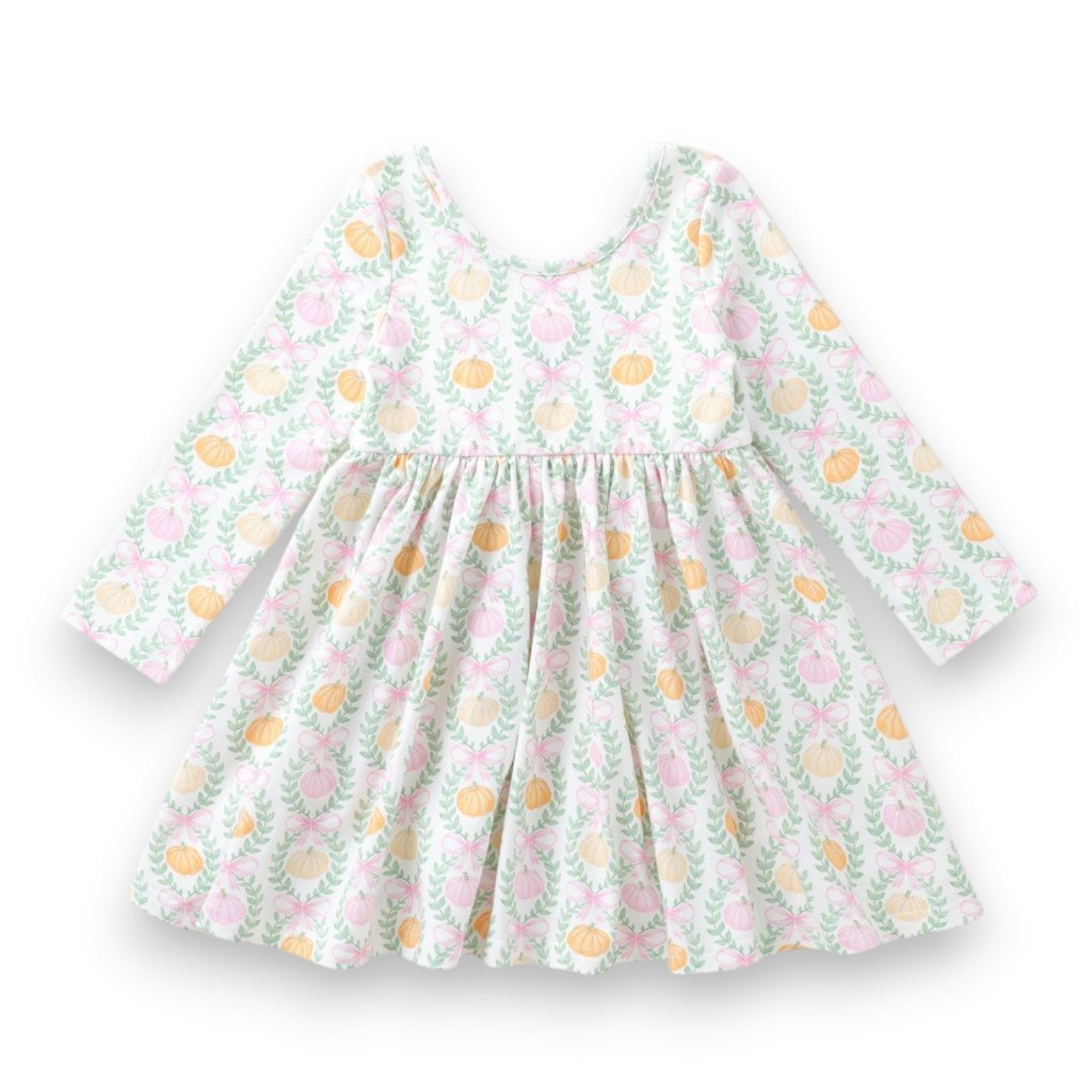 Swoon Kids Pumpkins & Bows Twirl Dress F2635