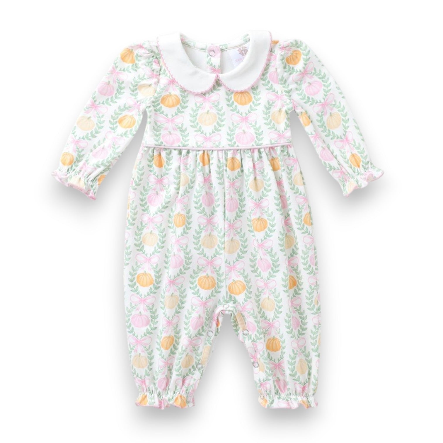 Swoon Kids Pumpkins & Bows Proper Romper F2637